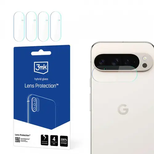 Folie de protectie Camera Spate 3MK Protection pentru Google Pixel 9 Pro XL, Sticla Securizata, Set 4 bucati