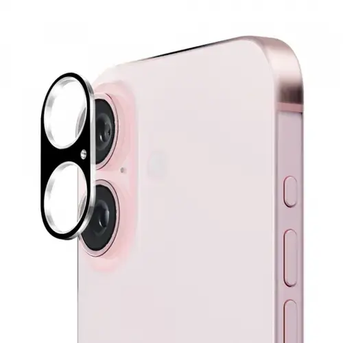 Folie de protectie Camera Spate Techsuit pentru Apple iPhone 16 Plus / 16, Sticla Securizata, Neagra