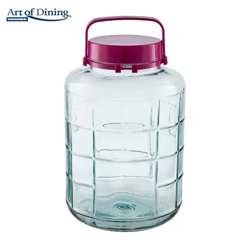 Borcan sticla cu capac de plastic Heinner HR-FS-B10, 10L