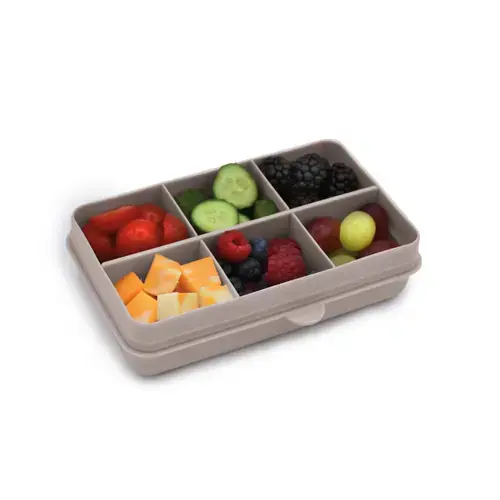Cutie snack Melii Luxe, 6 compartimente, Gri