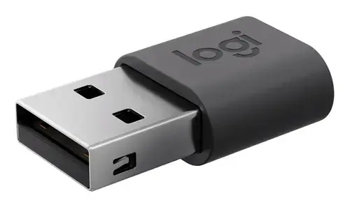 Adaptor USB-A la USB-C Logitech 956-000169, 5V/0.5A (Negru)