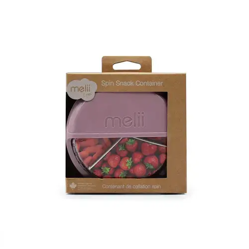 Cutie pentru gustari Melii Luxe Spin, 3 compartimente, 177 ml, Roz