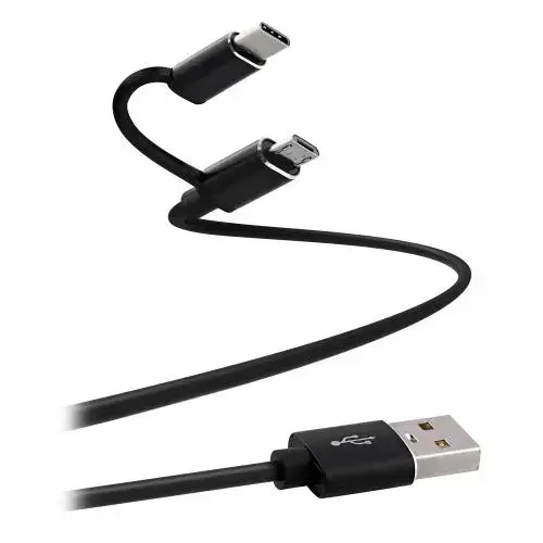 Cablu de date TNB TCUSB2IN1, USB  - microUSB / USB-C, 1m