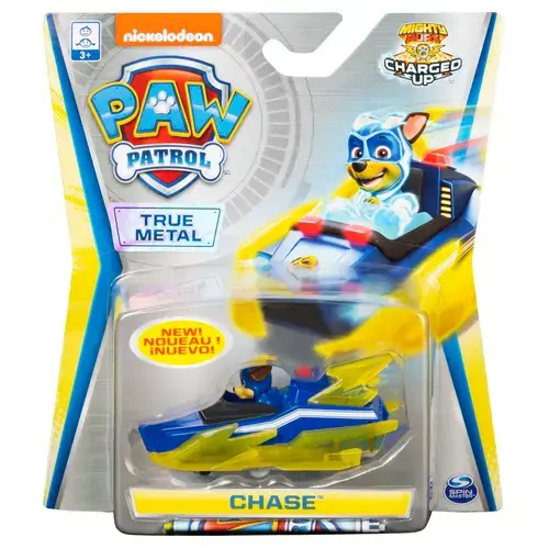 Set figurina cu vehicul Paw Patrol True Metal  Charged Up, Chase