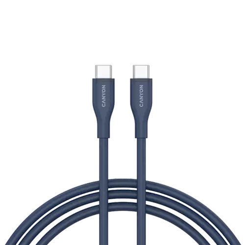 Cablu de date CANYON CNS-CC60SC10DB, 60 W, 1m, USB Type-C (Albastru inchis)