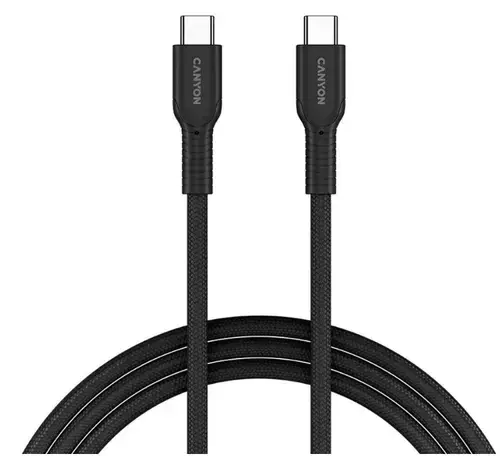 Cablu de date Canyon CND-CCAP60AB10B, USB-C - USB-C, 1 m (Negru)
