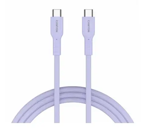 Cablu de date Canyon CND-CCAP60AB10PU, USB-C - USB-C, 1 m (Mov)