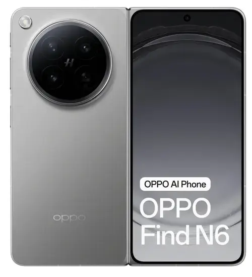 Telefon Mobil Oppo Find N6, Procesor Qualcomm SM8850-AC Snapdragon 8 Elite Gen 5 Octa-Core, Ecran Pliabil LTPO OLED 8.12inch, 16GB RAM, 512GB Flash, Camera Tripla 200+50+50MP, Wi-Fi, 5G, Dual Sim, Android (Gri)