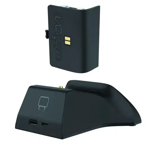 Set statie de incarcare si baterie reincarcabila, Venom, VS2880, Compatibilitate Xbox One, Xbox Seriile S & X, 850 mAh, Negru