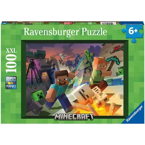 Puzzle Ravensburger XXL - Minecraft, 100 piese