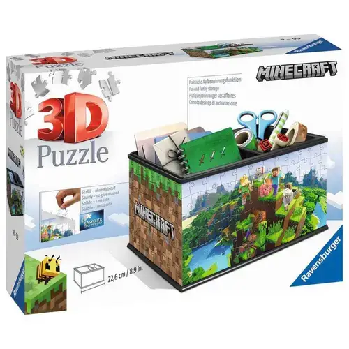 Puzzle 3D Ravensburger - Cutie depozitare, Minecraft, 216 piese