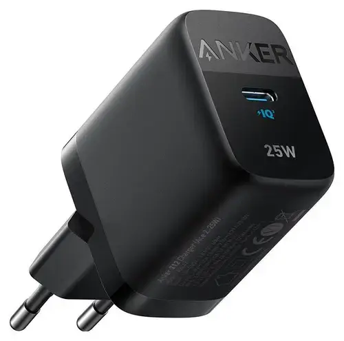 Incarcator retea Anker 312 Ace, 25W, USB-C, Super Fast Charger, compatibil Samsung, Apple (Negru)