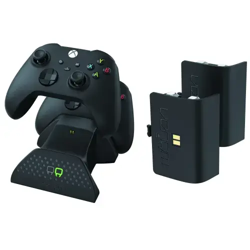 Set statie dubla de incarcare, 2 Baterii reincarcabile, Venom, VS2881, Compatibilitate Xbox One ,Xbox Seriile S & X, 850 mAh, Negru