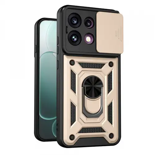 Husa pentru Oppo Reno16 F / Reno16 FS, Techsuit, CamShield, Aurie