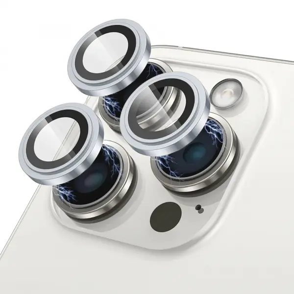Folie de protectie Camera Spate Lito S+ pentru Apple iPhone 17 Pro Max / 17 Pro, Sticla Securizata, Albastra