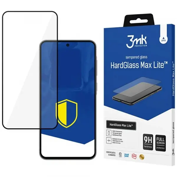 Folie de protectie Ecran 3MK HardGlass Max Lite pentru Samsung Galaxy A56 A566 / A36 A366, Sticla Securizata, Full Glue, Neagra