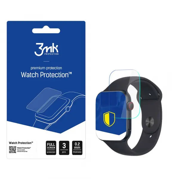 Folie Protectie 3MK Arc pentru Apple Watch SE 40mm Series, Set 3 bucati, Plastic