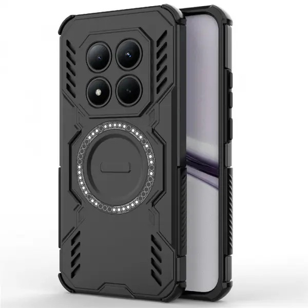 Husa MagSafe pentru Xiaomi Poco M8 Pro / Redmi Note 15 Pro+ 5G, Techsuit, ArmorMag, Neagra