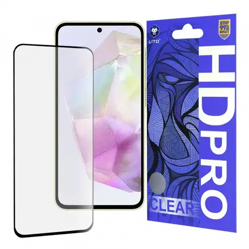 Folie de protectie Ecran Lito HD Pro Clear pentru Samsung Galaxy A35 5G A356, Sticla Securizata, Full Glue