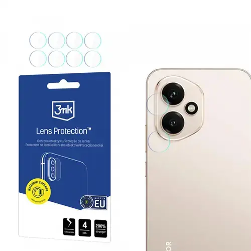 Folie de protectie Camera Spate 3MK Protection pentru Honor 400, Sticla Securizata, Set 4 bucati