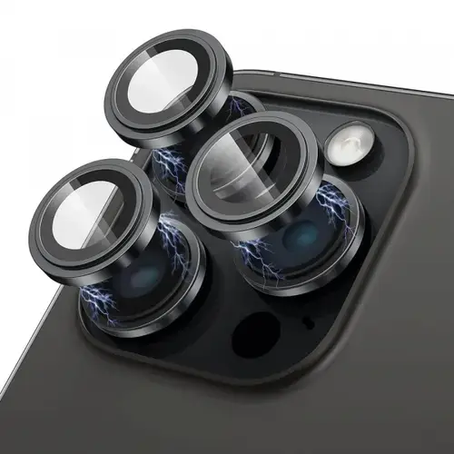 Folie de protectie Camera Spate Lito S+ pentru Apple iPhone 15 Pro Max / 15 Pro, Sticla Securizata