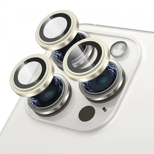 Folie de protectie Camera Spate Lito S+ pentru  Apple iPhone 17 Pro Max / 17 Pro, Sticla Securizata, Galbena