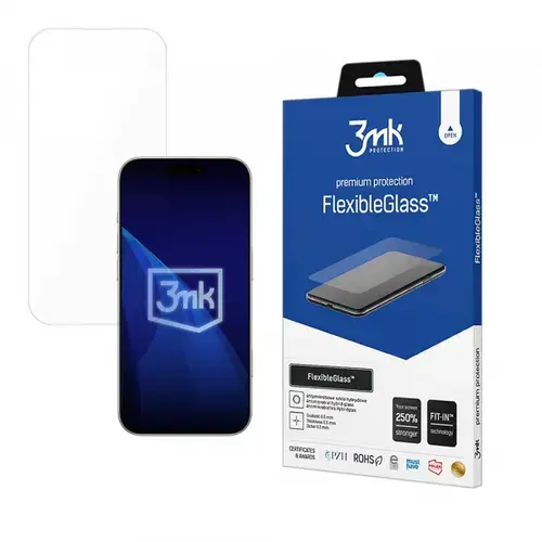 Folie de protectie Ecran  3MK FlexibleGlass pentru Apple iPhone 17 Pro, Sticla Flexibila, Full Glue