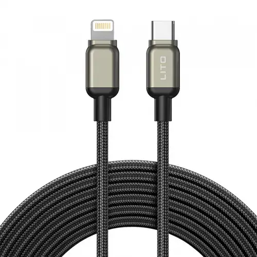 Cablu Date/Incarcare Lito LD17, USB-C - Lightning, 20W, 1m