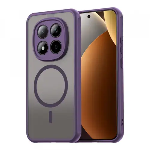 Husa MagSafe pentru Xiaomi Poco M8 Pro / Redmi Note 15 Pro+ 5G, Techsuit, HaloFrost II (Mov/Negru)