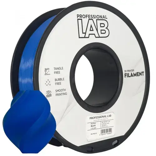 Filament 3D Proffesional Lab, Diamentru 1.75mm, Greutate: 1KG, Culoare: Albastru, Material: PLA, Temperatura: 180-240c.