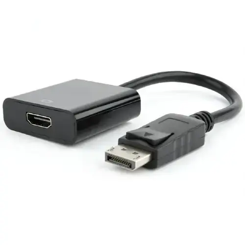 Cablu Gembird AB-DPM-HDMIF-002, DisplayPort (T) - HDMI (M), 10cm, rezolutie maxima Full HD la 60Hz, Negru