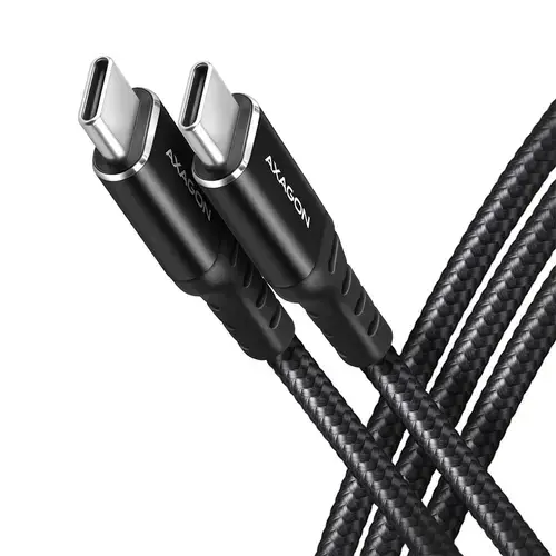 Cablu de date Axagon HQ, USB -C / USB-C, 3A, 100cm, Negru