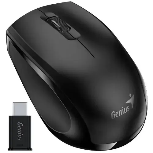 Mouse Wireless Genius NX-8006S, 1200 dpi, Wireless 2.4GHz, Receiver USB-C (Negru)