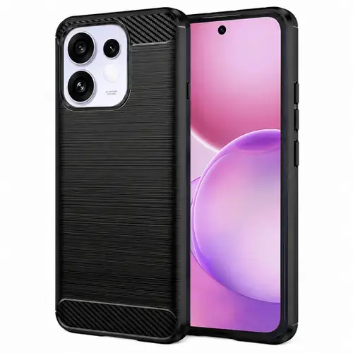 Husa pentru Oppo Reno16 / Reno16 Pro, Techsuit, Carbon, Neagra