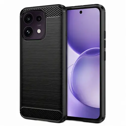 Husa pentru Oppo Reno16 F / Reno16 FS, Techsuit, Carbon, Neagra