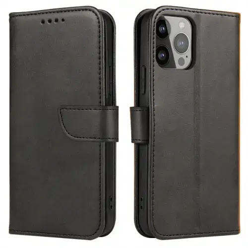 Husa pentru Honor 600 Lite, OEM, Marva Wallet, Neagra