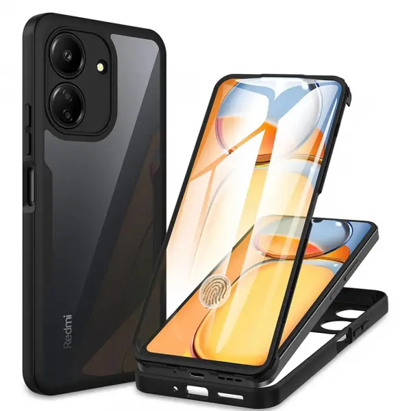 Husa pentru Xiaomi Poco C65 / Redmi 13C, Techsuit, ColorVerse 360, Neagra