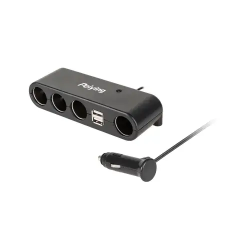 Splitter bricheta auto Peiying, 4 iesiri bricheta si 2 iesiri USB