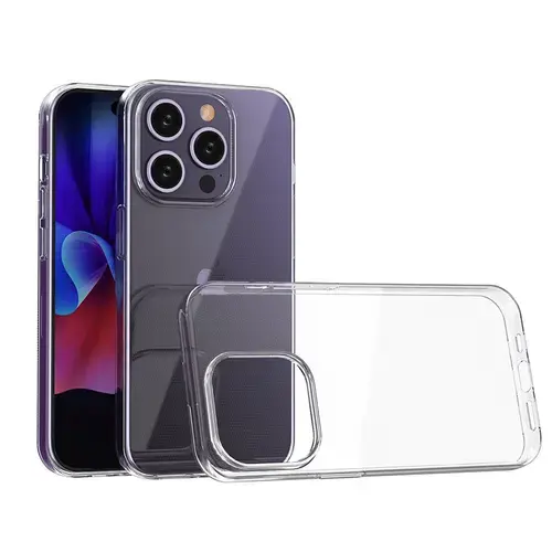 Husa cu gel TPU, pentru iPhone 15 Pro, Transparenta