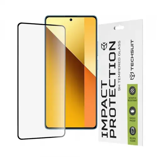 Folie de protectie Ecran Techsuit pentru Xiaomi Redmi Note 13 5G, Sticla Securizata, Full Glue, 111D