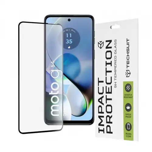 Folie de protectie Ecran Techsuit pentru Motorola Moto G64 / G54 Power Edition / G14 / G54, Sticla Securizata, Full Glue, 111D