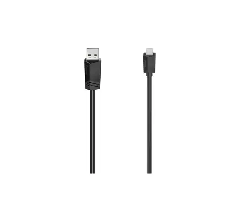 Cablu Hama 200607 MicroUSB - USB 2.0, 480 Mbit/s, 0.75 m (Negru)