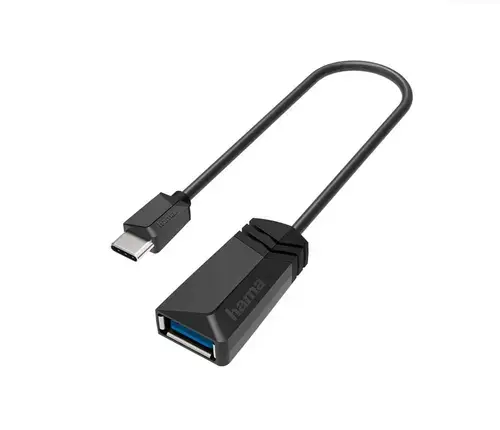 Adaptor Hama 200312, USB-A - USB Type-C (Negru)