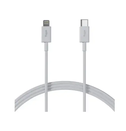 Cablu de date Allity AUC-03 USB - Lightning, 27W, 1m (Alb)
