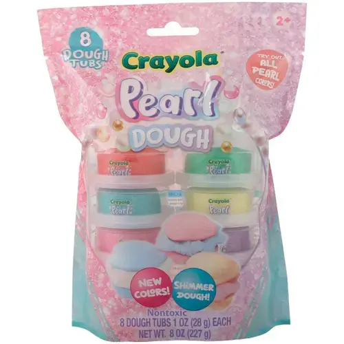 Set plastelina sidefata Crayola - Pearl, 8 borcanase