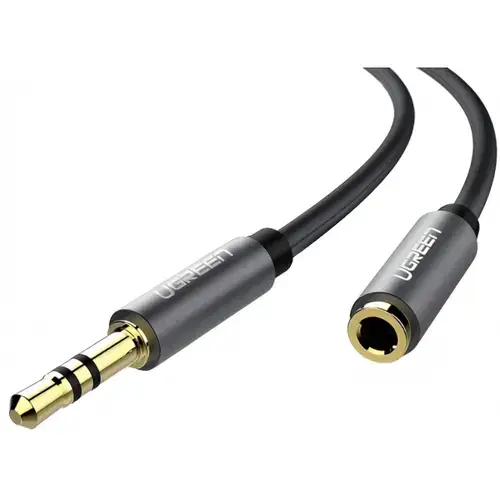 Adaptor audio UGREEN AV118, 3.5mm - 3.5mm, 2m (Negru)