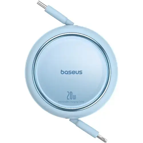 Cablu de date retractabil Baseus Free2Pull, 20 W, USB-C la Lightning, 1m, P10364501311-00 (Albastru)