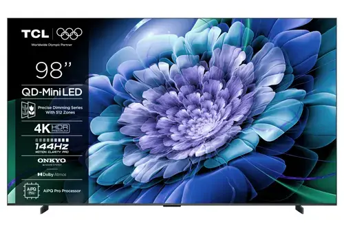 Televizor QD-Mini LED TCL 248 cm (98inch) 98C61K, Ultra HD 4K, Smart TV, WiFi, CI+