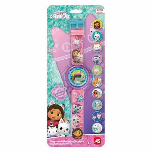 Ceas digital cu proiector Gabby’s Dollhouse, 3 ani +