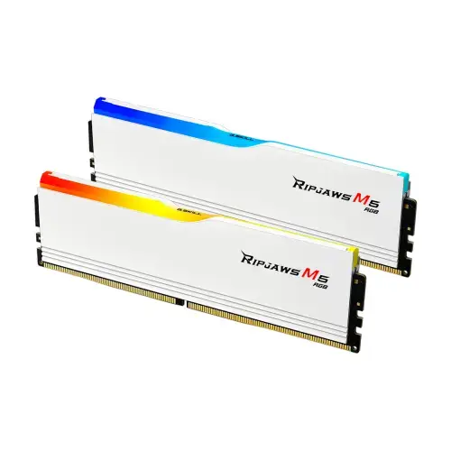 Memorii G.Skill Ripjaws M5 RGB White Intel XMP 3.0 64GB, DDR5-6000MHz, CL32, Dual Channel